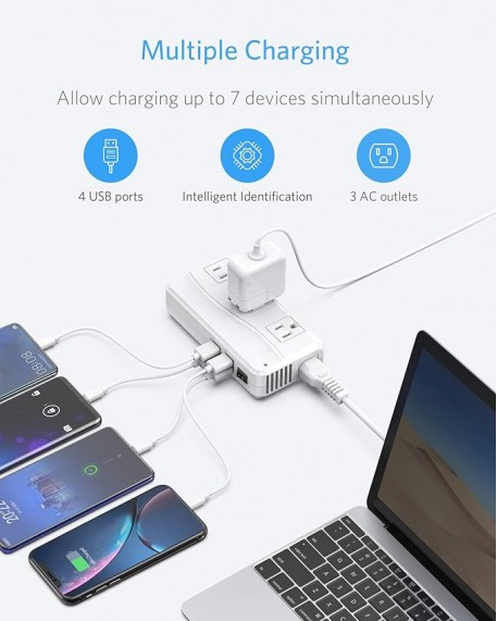 BESTEK 250W 220V to 110V Step Down Voltage Converter with US/AU/EU/UK/India/South Africa Plug Adapters
